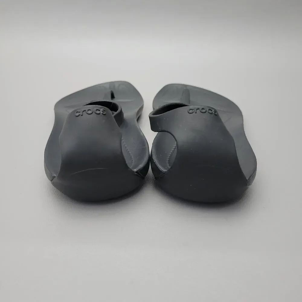 Crocs Womens Serena Sexy Flip Flop Sandal Size 9 Slingback Thong Black Shoe